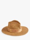Ted Baker Clairie Straw Fedora Hat, Brown Camel