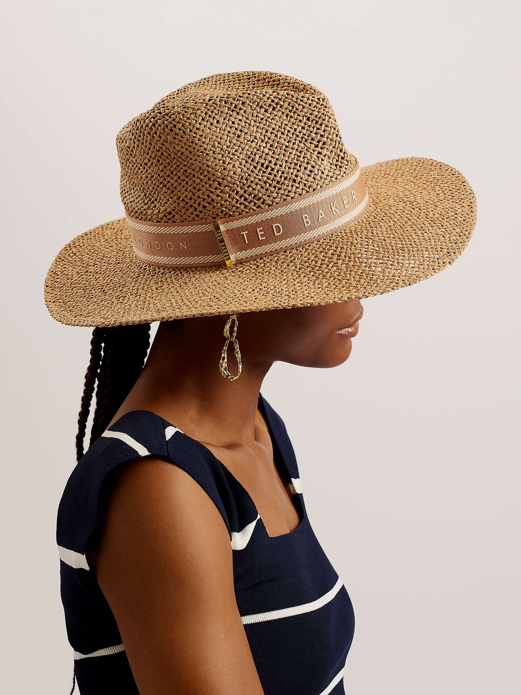 Buy Ted Baker Clairie Straw Fedora Hat Online at johnlewis.com