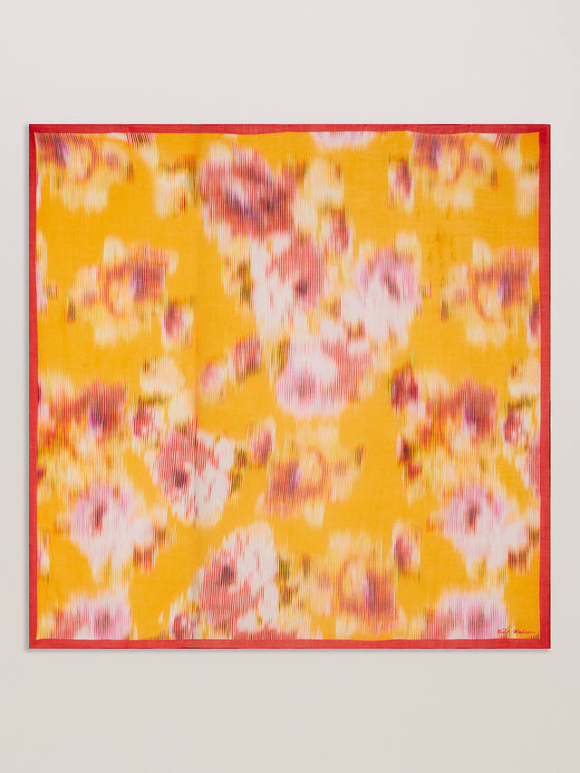 Ted Baker Mellii Floral Printed Square Scarf, Orange Mid
