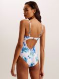 Ted Baker Mayiee Graphic Print Bandeau Swimsuit, White/Multi, White/Multi