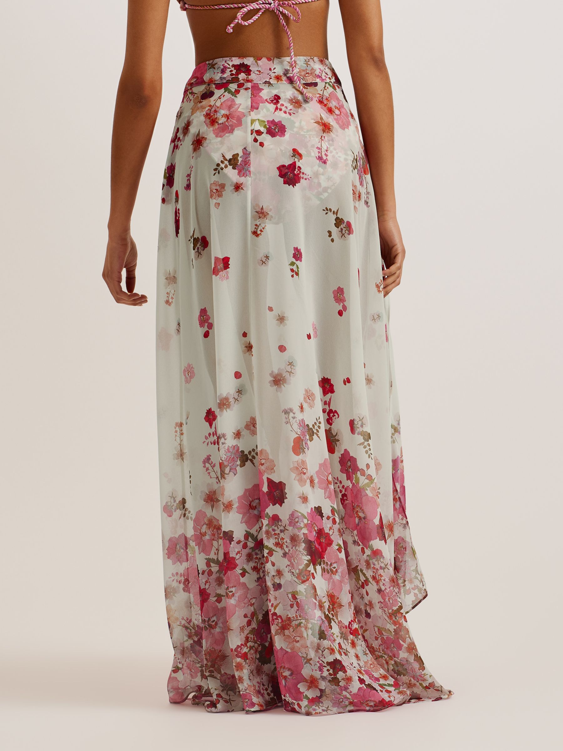 Buy Ted Baker Danisee Beach To Bar Midi Skirt Cover Up, Pink/Multi Online at johnlewis.com