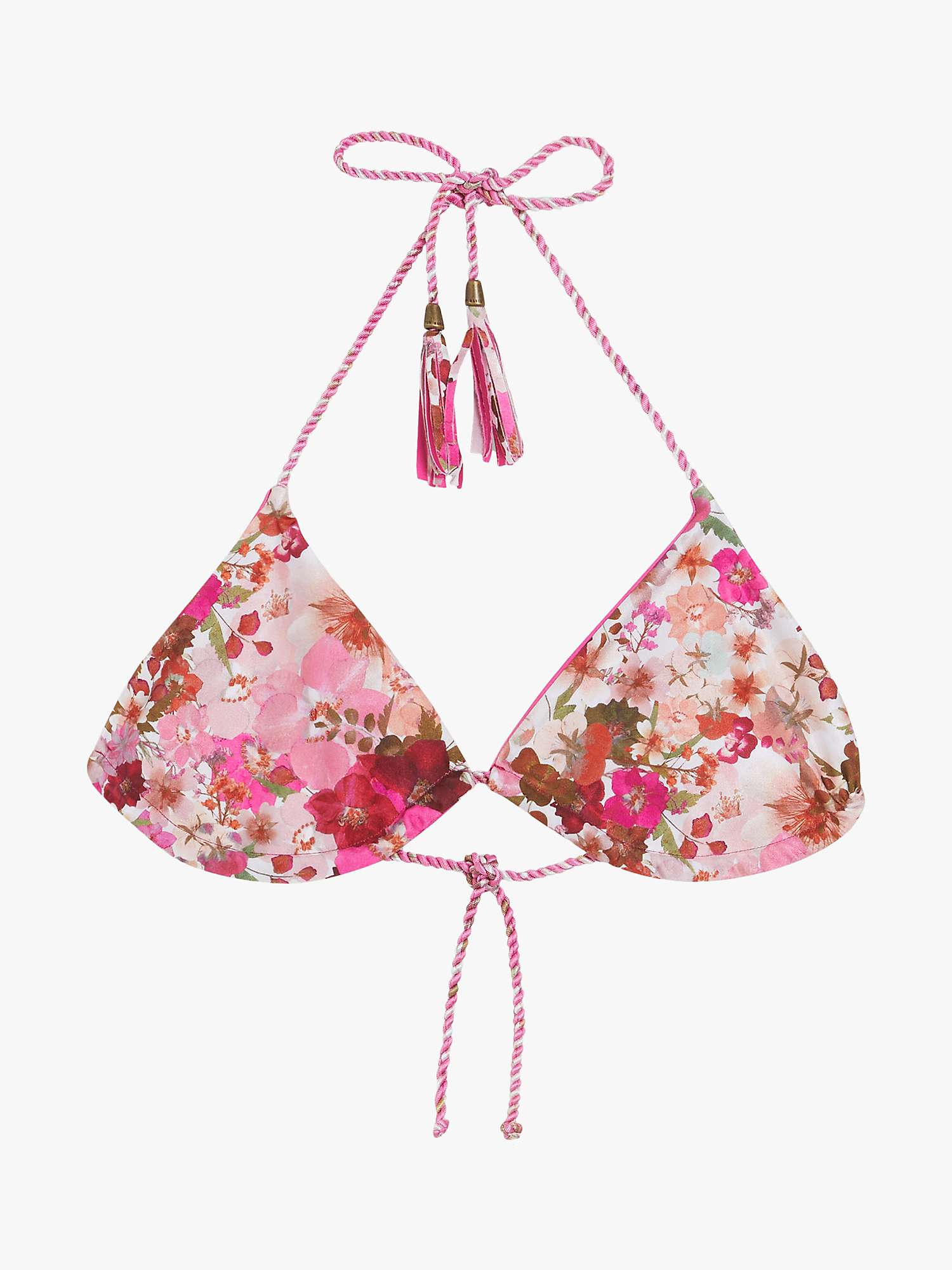 Buy Ted Baker Veneza Reversible Triangle Bikini Top, Pink/Multi Online at johnlewis.com