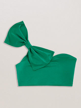 Ted Baker Liennaa One Shoulder Bow Bikini Top, Green