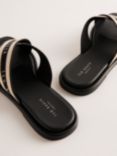 Ted Baker Ashika Cross Strap Logo Sandals, Black