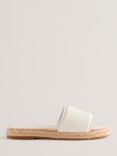 Ted Baker Portiya Leather Espadrille Slider Sandals, White