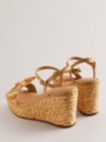 Ted Baker Giyaa Bow Detail Raffia Wedge Sandals, Natural