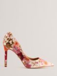 Ted Baker Carai Floral High Heel Court Shoes, Multi, Multi Multi