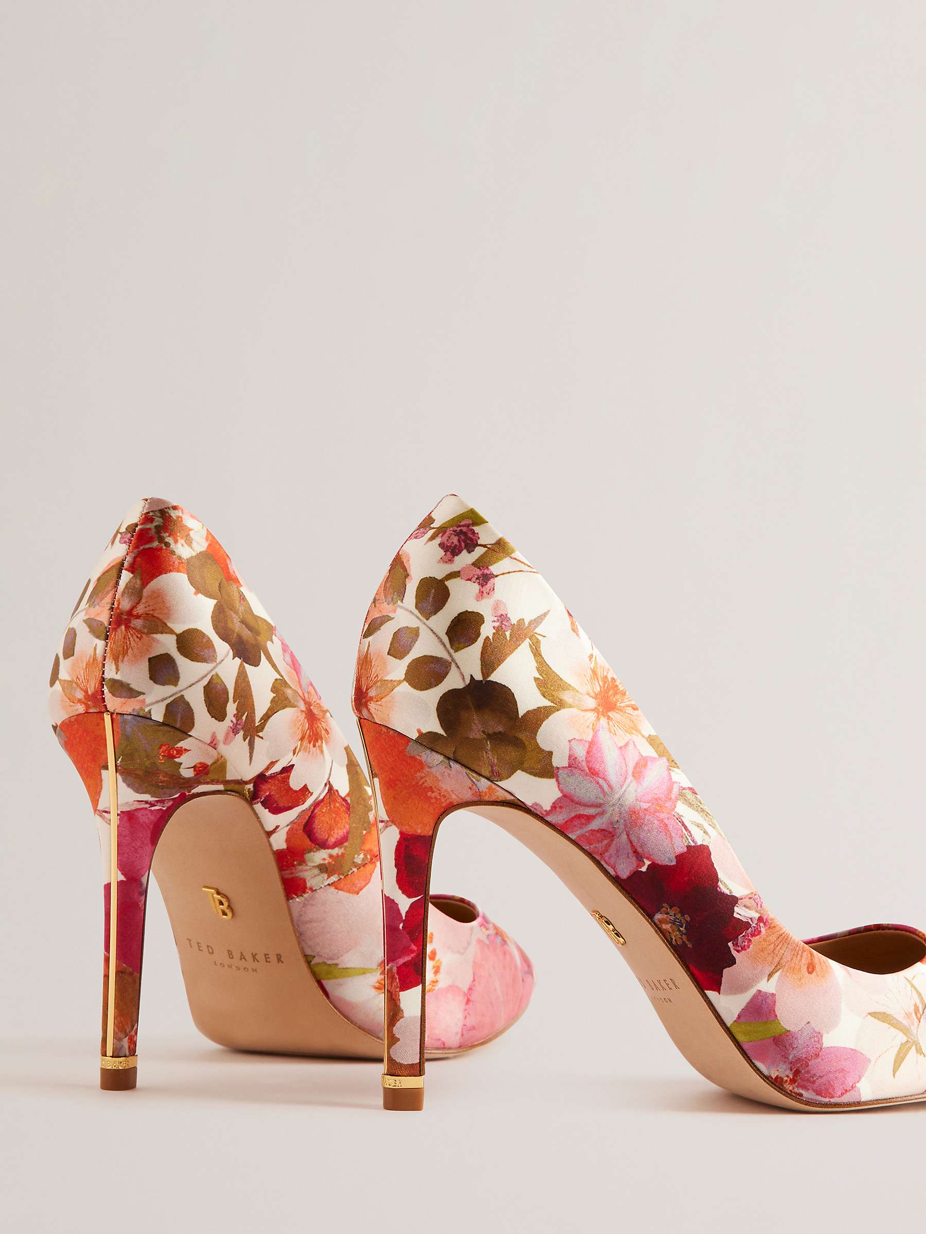 Buy Ted Baker Carai Floral High Heel Court Shoes, Multi Online at johnlewis.com