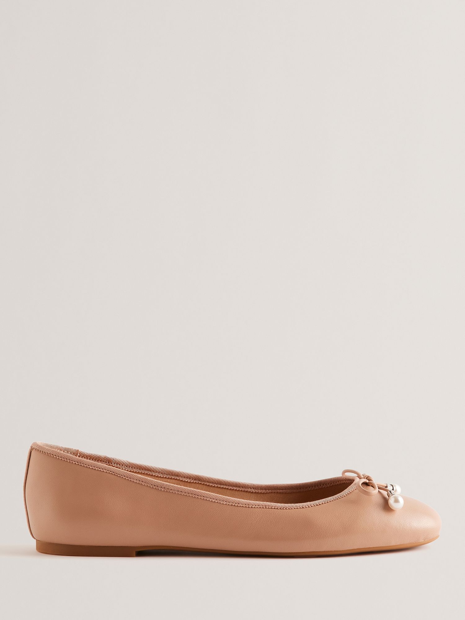 Ted Baker Ayvvah Flat Leather Pumps, Mid Pink, EU41