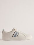 Ted Baker Baily Webbing Logo Trainers, White/Tan