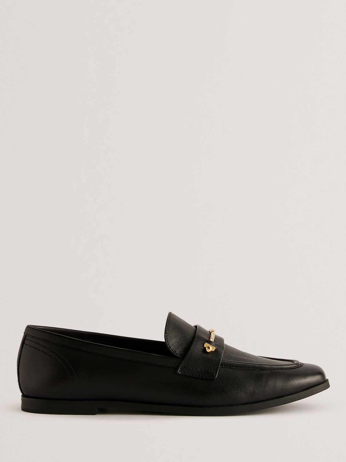 Ted Baker Zzoee Flat Leather Loafers, Black, EU37