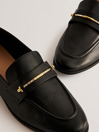 Ted Baker Zzoee Flat Leather Loafers, Black Black