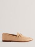 Ted Baker Zzoee Flat Leather Loafers, Natural Beige
