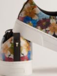 Ted Baker Aleeson Floral Print Cupsole Trainer, Black/Multi