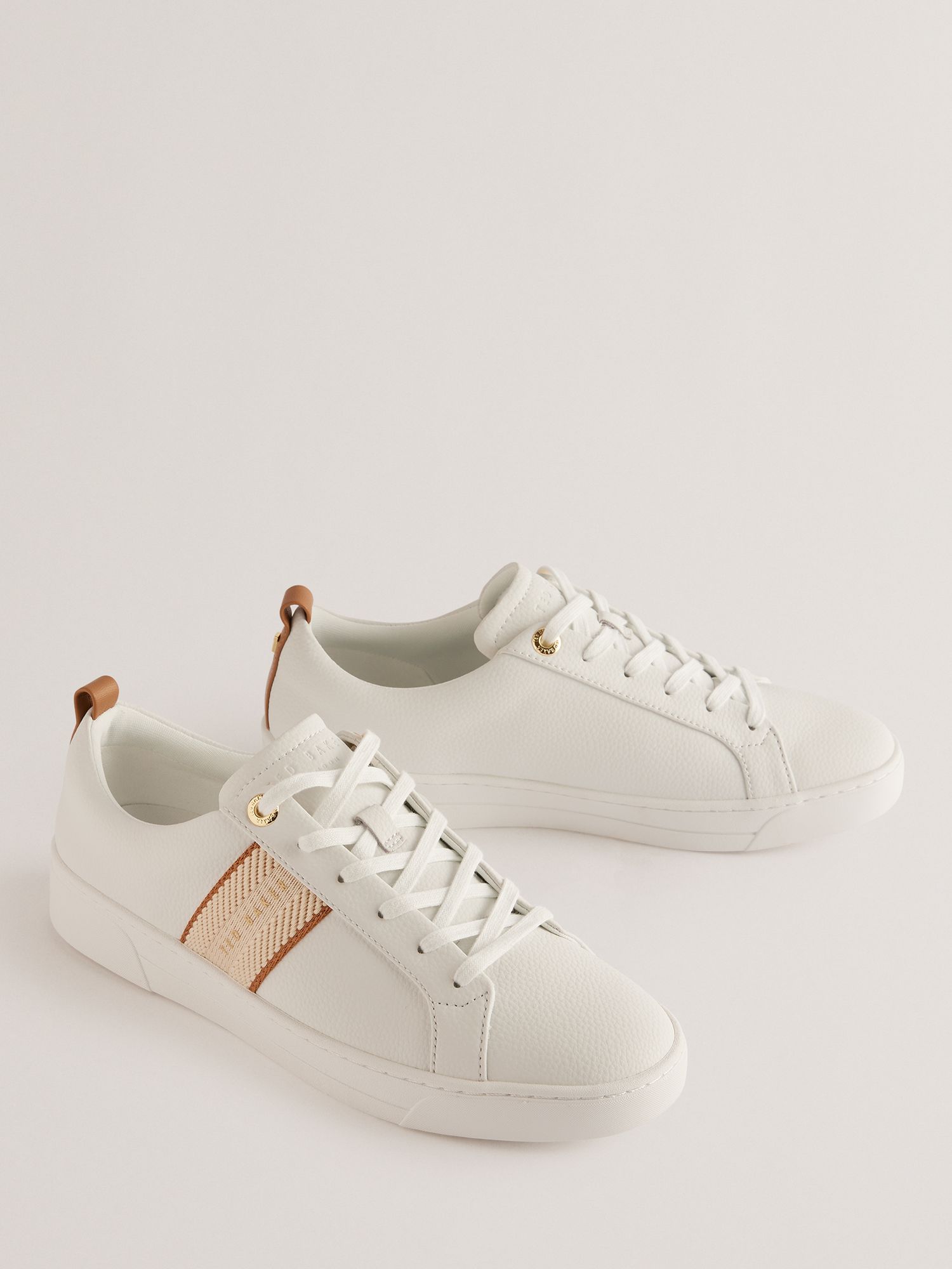 Buy Ted Baker Baily Webbing Logo Trainers Online at johnlewis.com