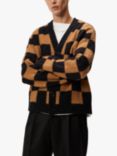 J.Lindeberg Sammy Knitted Cardigan, Black/Brown