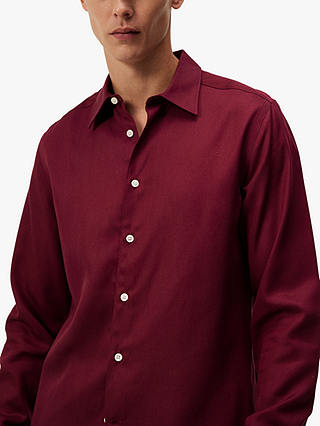 J.Lindeberg Slim Comfort Tencel Shirt, Red