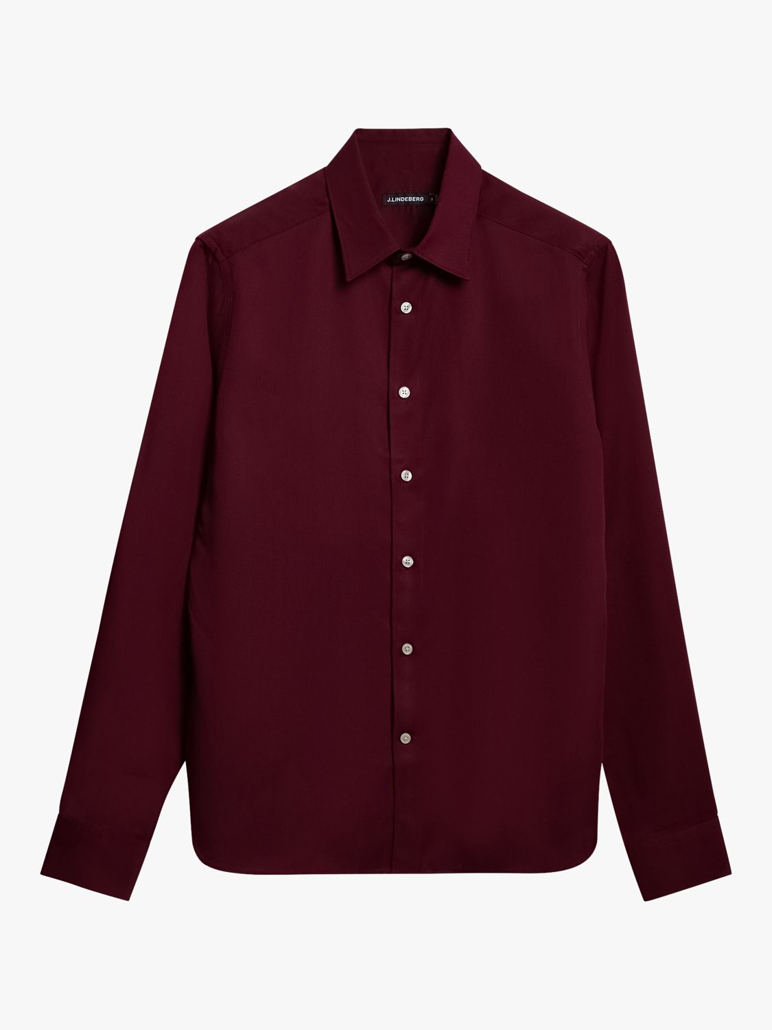 J.Lindeberg Slim Comfort Tencel Shirt, Red, L