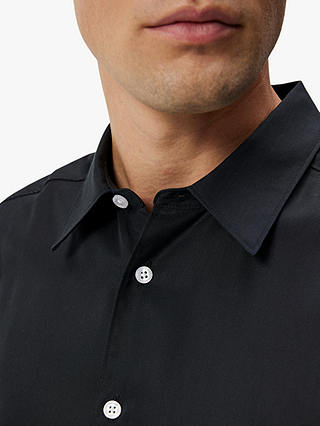 J.Lindeberg Slim Comfort Tencel Shirt, Black