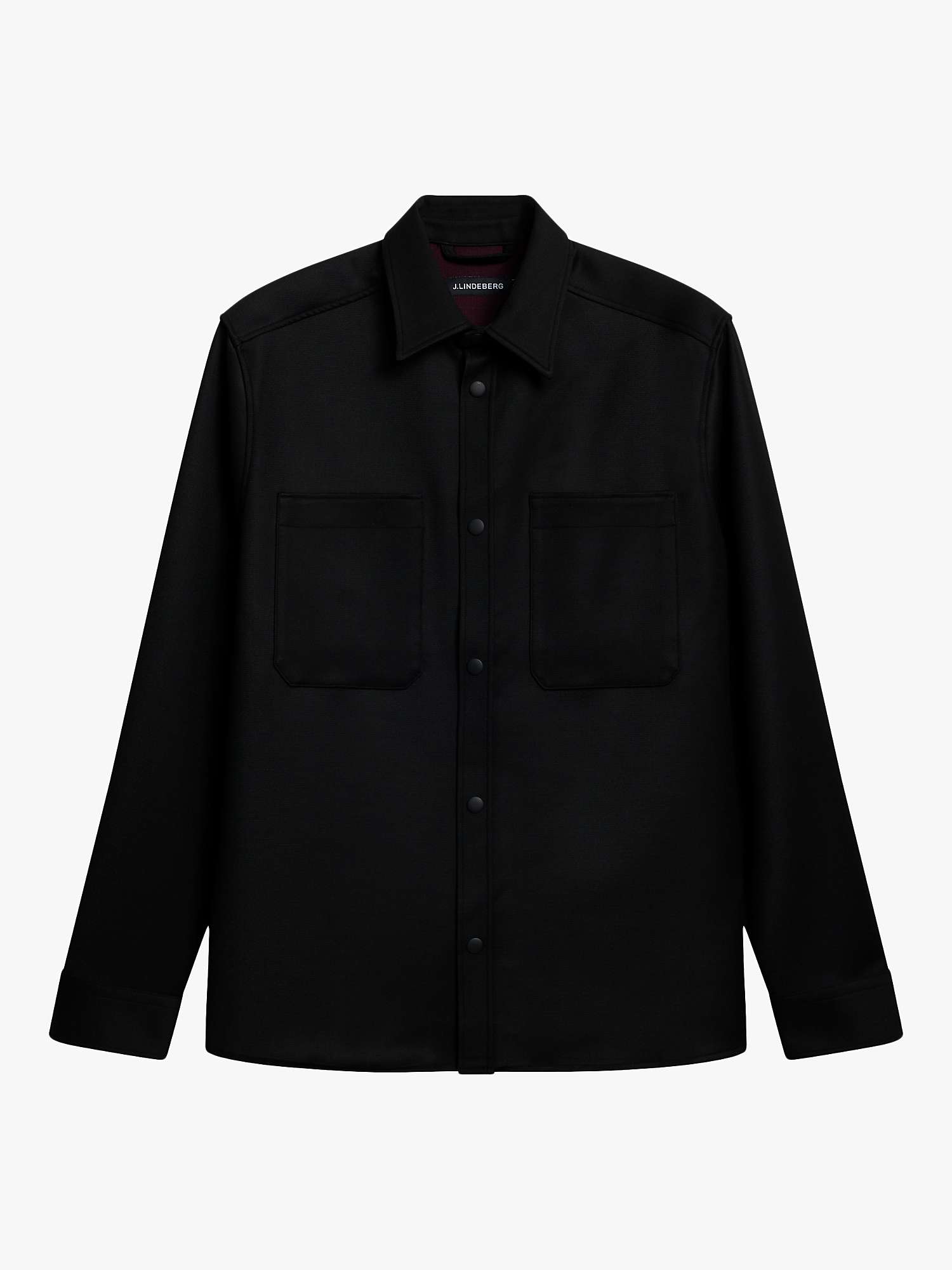 Buy J.Lindeberg Coen Double Face Overshirt, Black Online at johnlewis.com