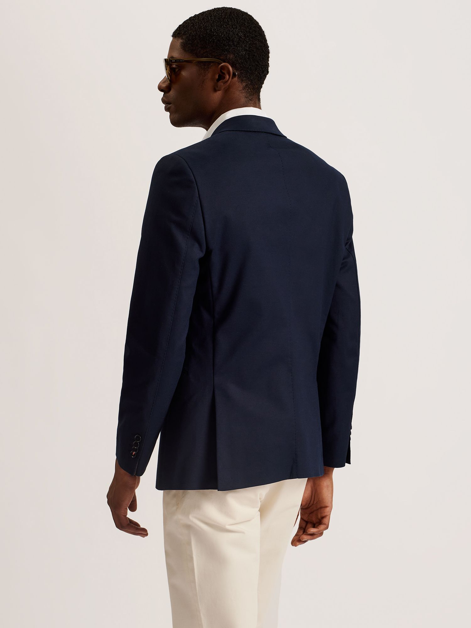 Ted Baker Compact Cotton Blazer, Navy, M