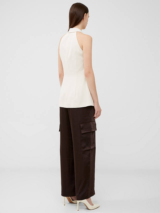 French Connection Harrie Halter Waistcoat, Classic Cream