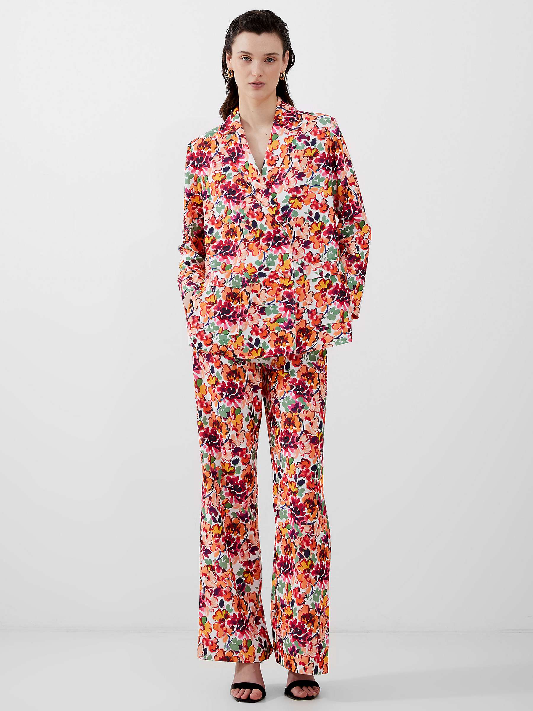 Buy French Connection Brenna Harrie Floral Print Blazer, Melon Online at johnlewis.com