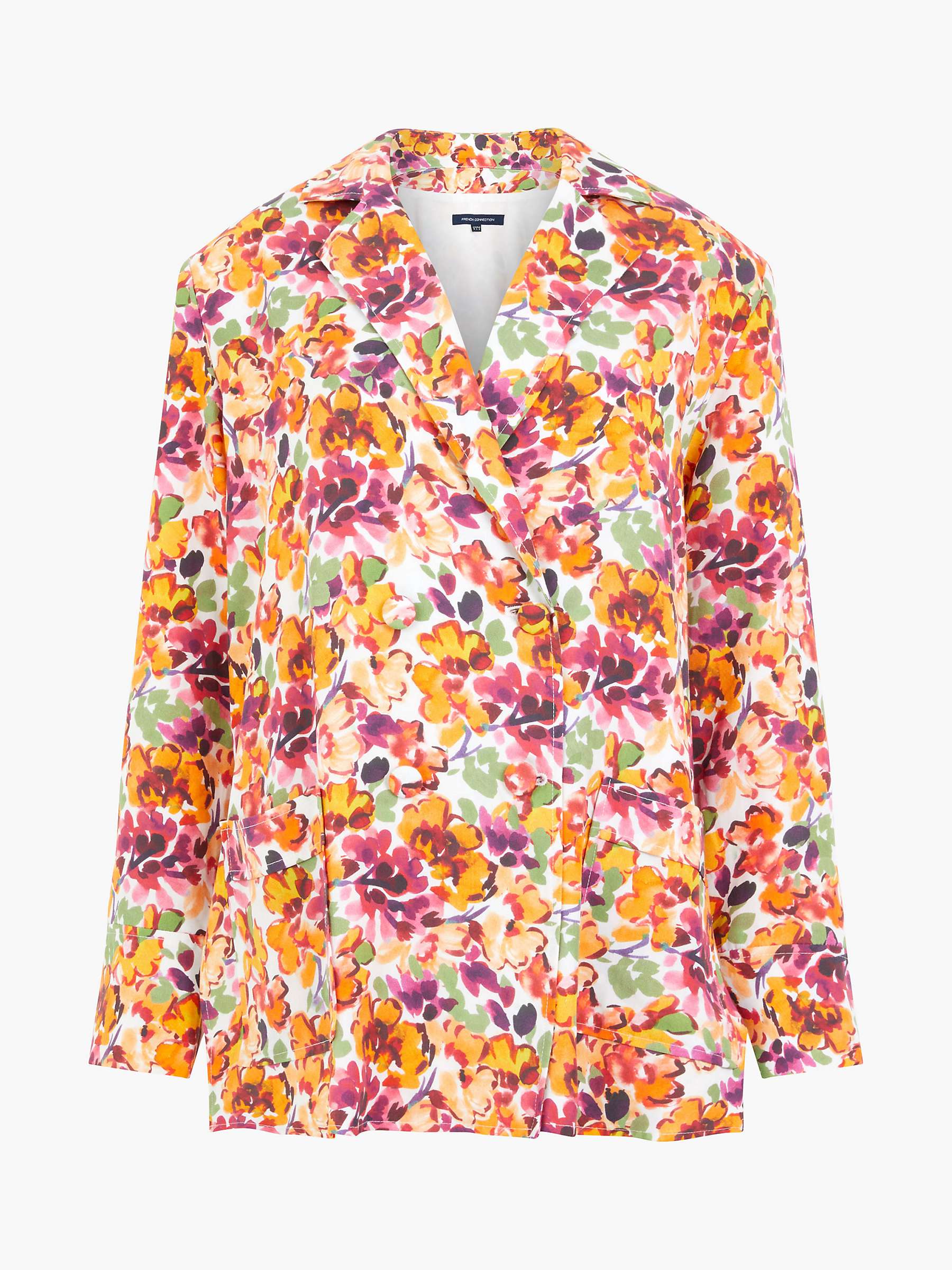Buy French Connection Brenna Harrie Floral Print Blazer, Melon Online at johnlewis.com