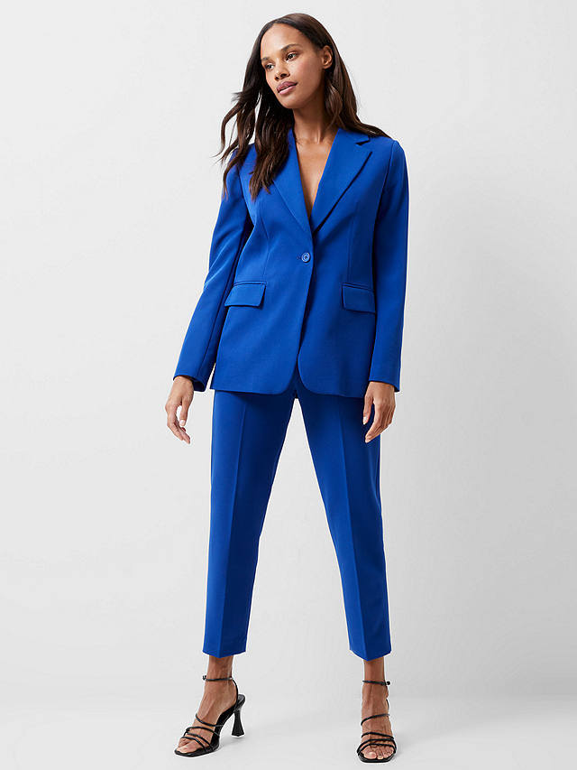 French Connection Echo Single Breasted Blazer, Cobalt Blue