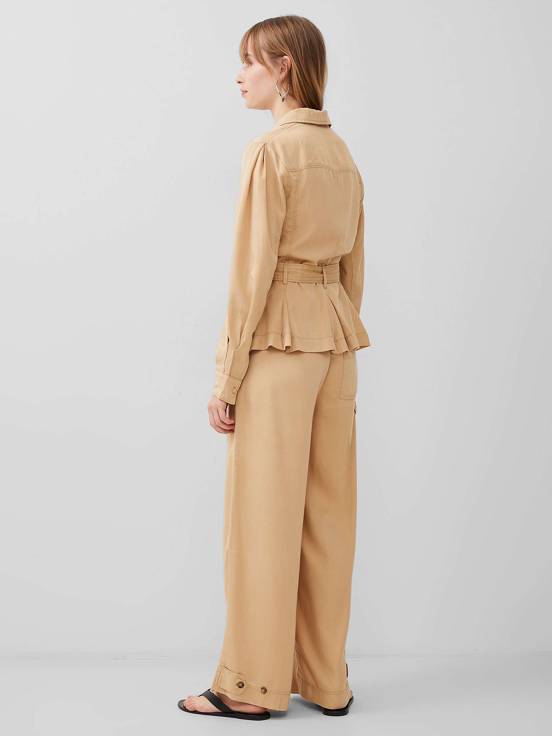 Buy French Connection Elkie Belted Casual Blazer, Biscotti Online at johnlewis.com