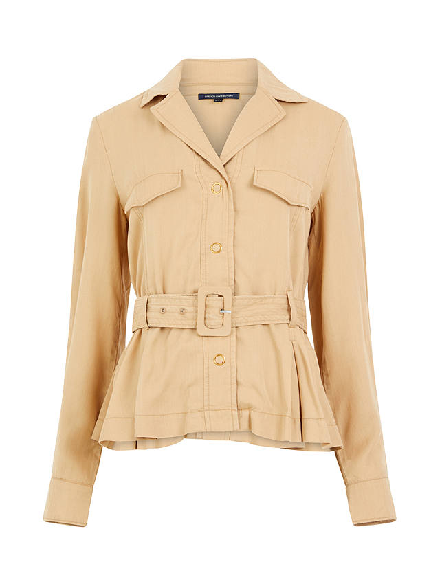 French Connection Elkie Belted Casual Blazer, Biscotti