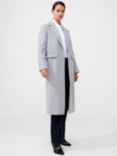 French Connection Fawn Wool Blend Felt Coat, Light Grey Melange
