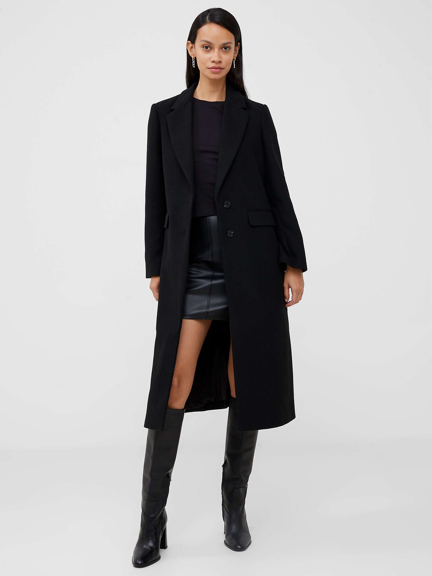 Buy French Connection Fawn Wool Blend Felt Coat Online at johnlewis.com