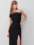 French Connection Echo Crepe Tulle Midi Dress, Blackout