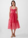 French Connection Embroidered Lace Midi Dress, Azalea