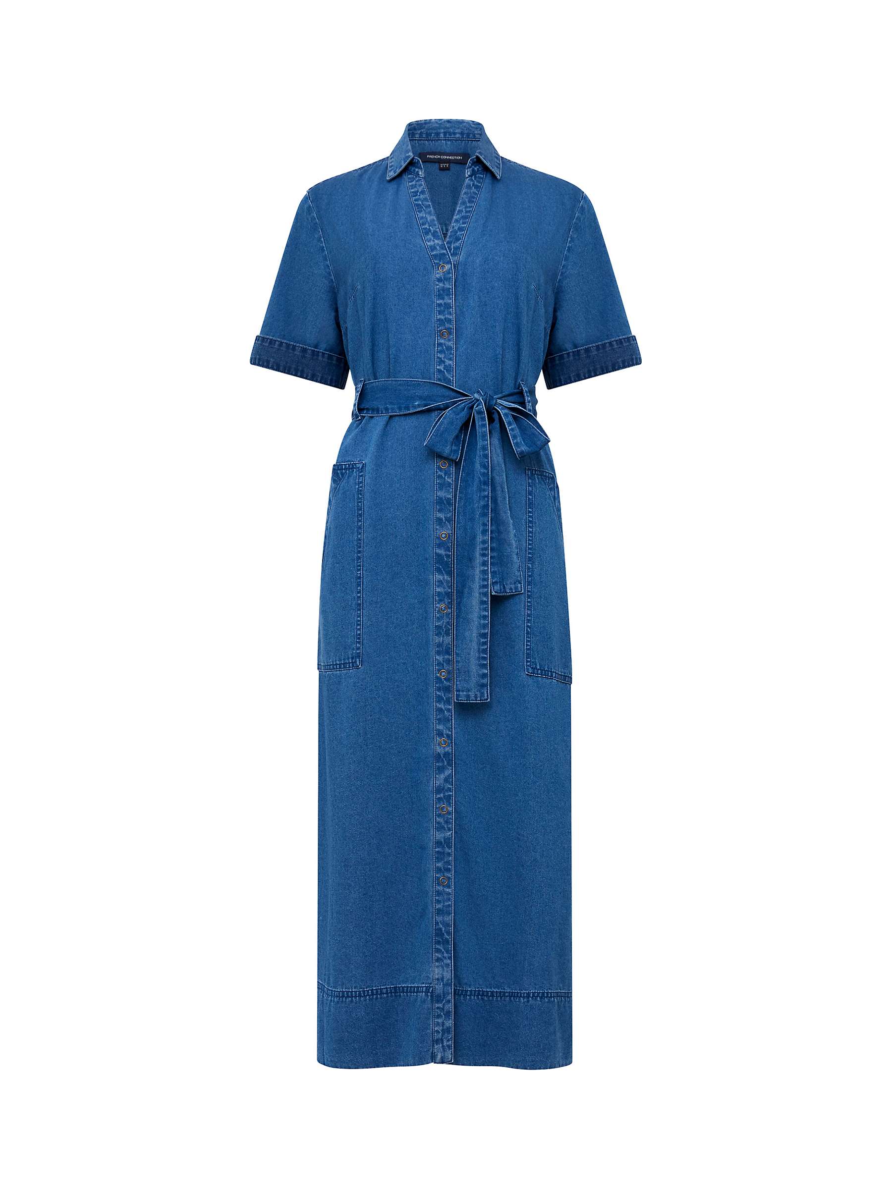 Buy French Connection Zaves Chambray Midi Shirt Dress, Light Vintage Online at johnlewis.com