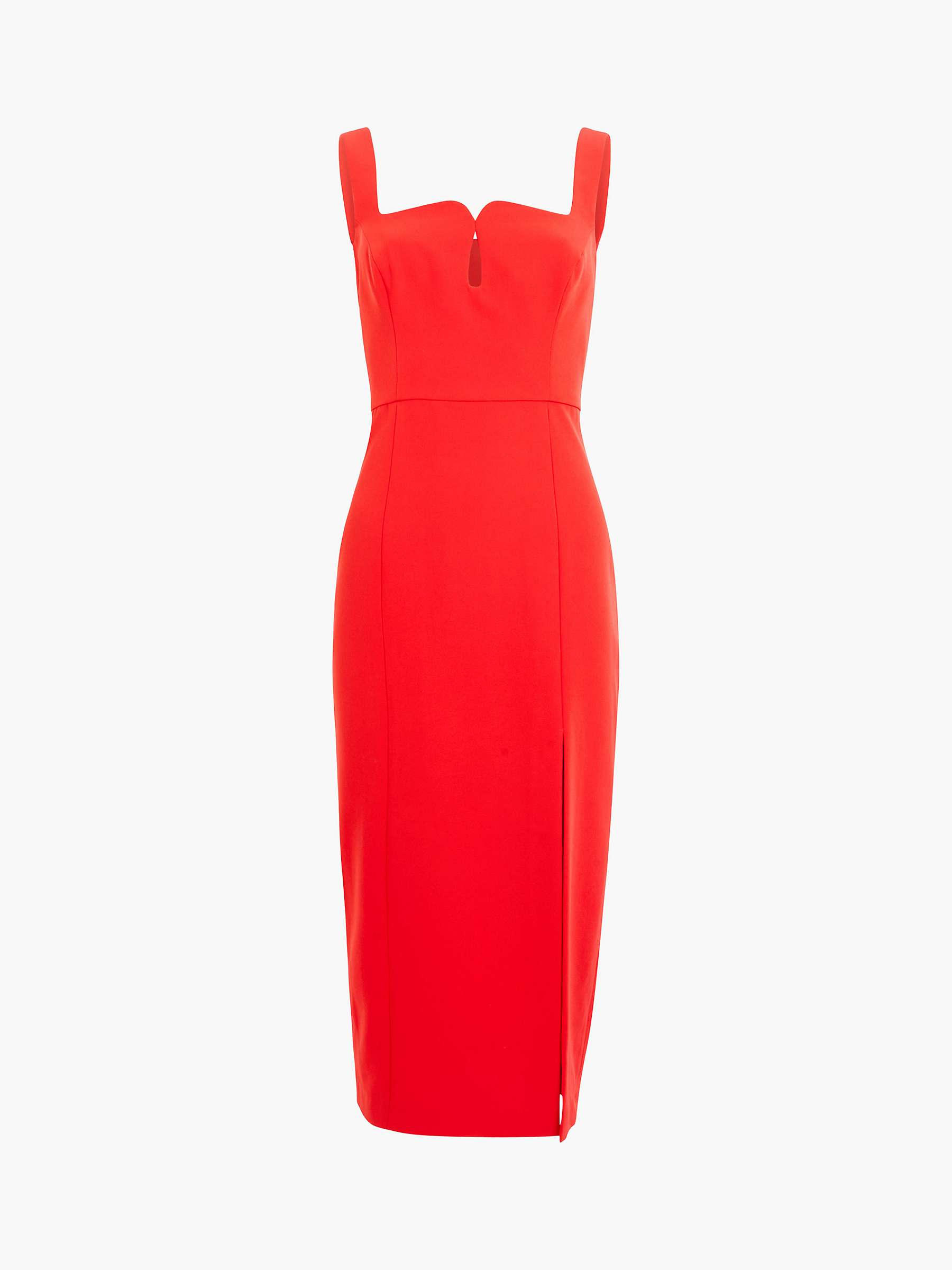 Buy French Connection Echo Crepe Bust Detail Midi Dress, True Red Online at johnlewis.com