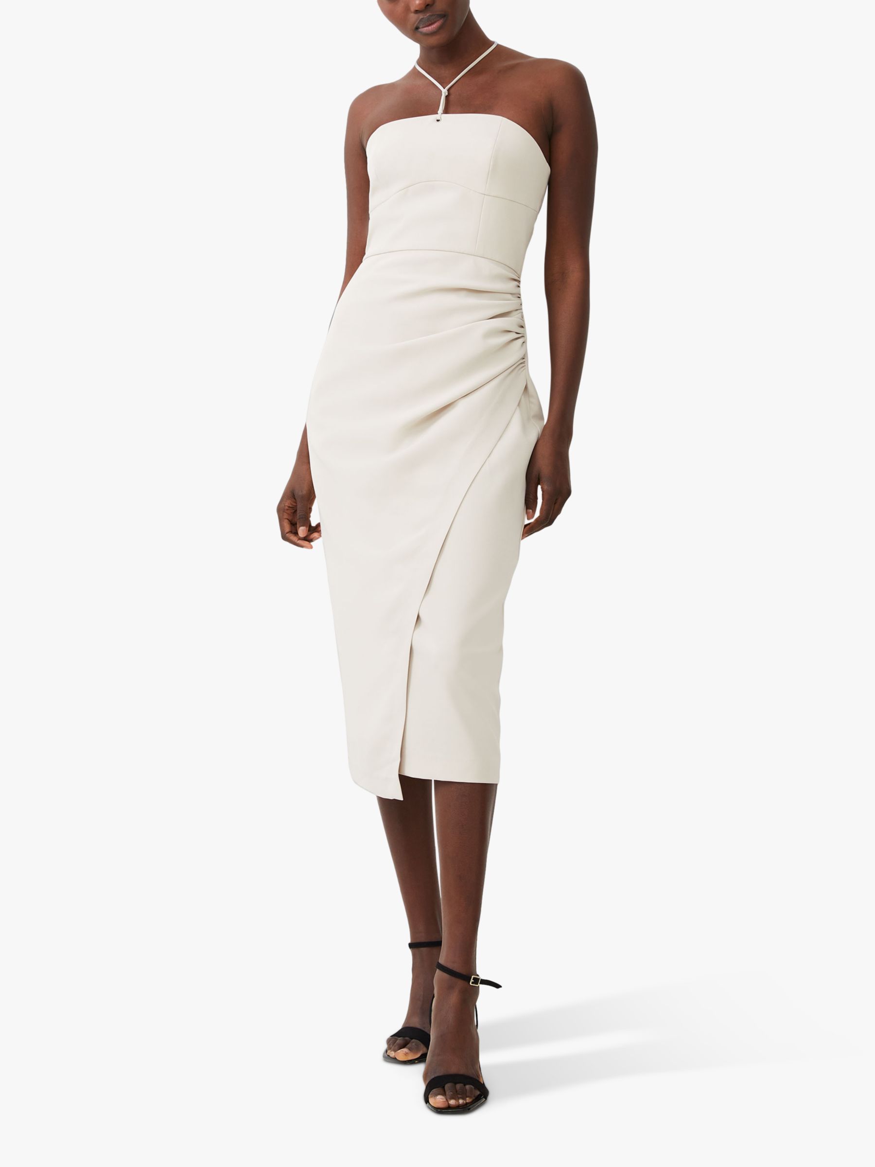 Islanna Crepe Belted Dress Jelly Bean/White