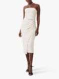 French Connection Echo Crepe Halterneck Midi Dress, Silver Lining