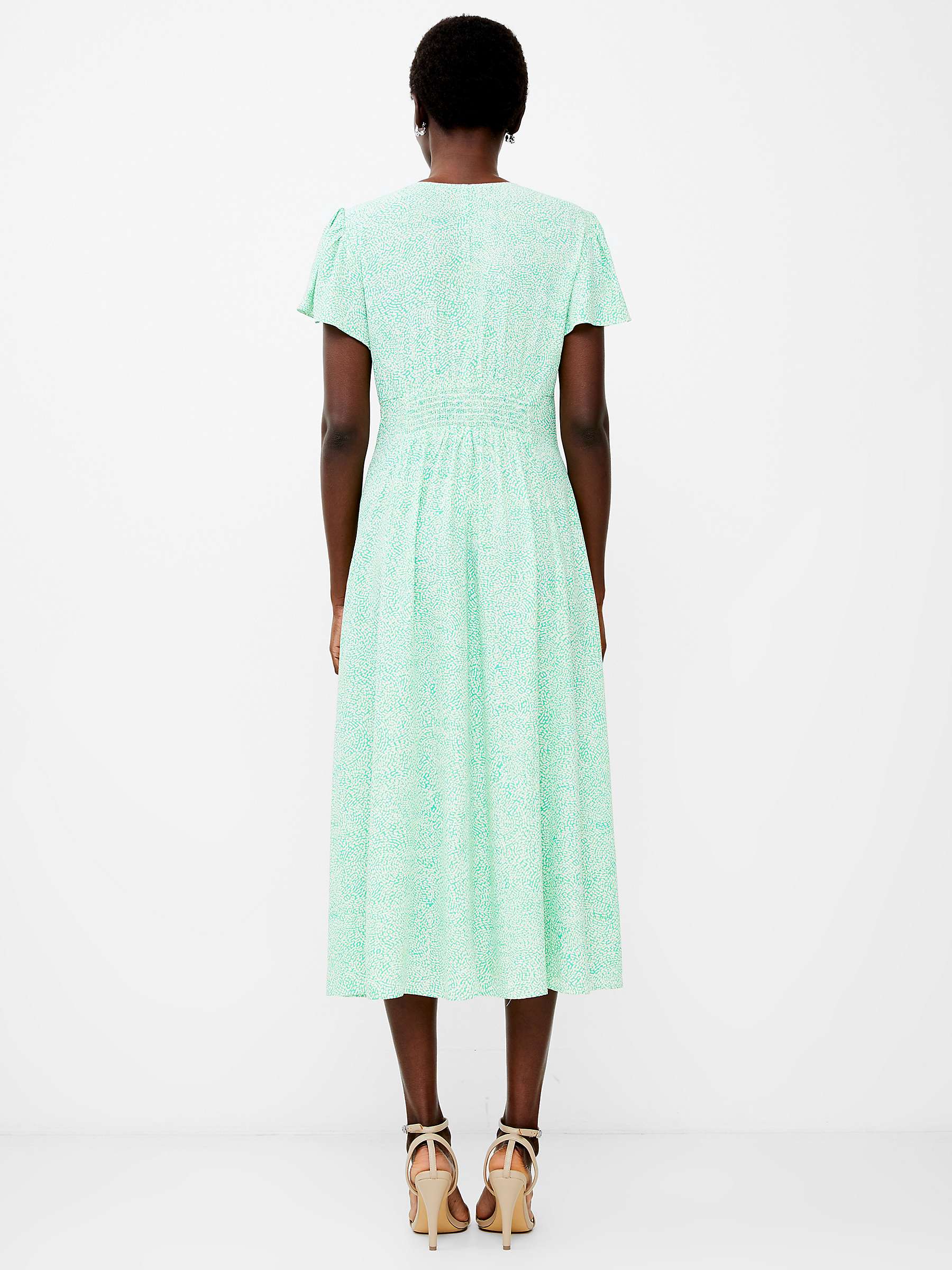 Buy French Connection Bernice Tea Midi Dress, Minted Green Online at johnlewis.com