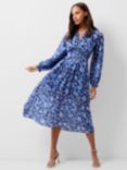 French Connection Cynthia Fauna Dress, Midnight Blue