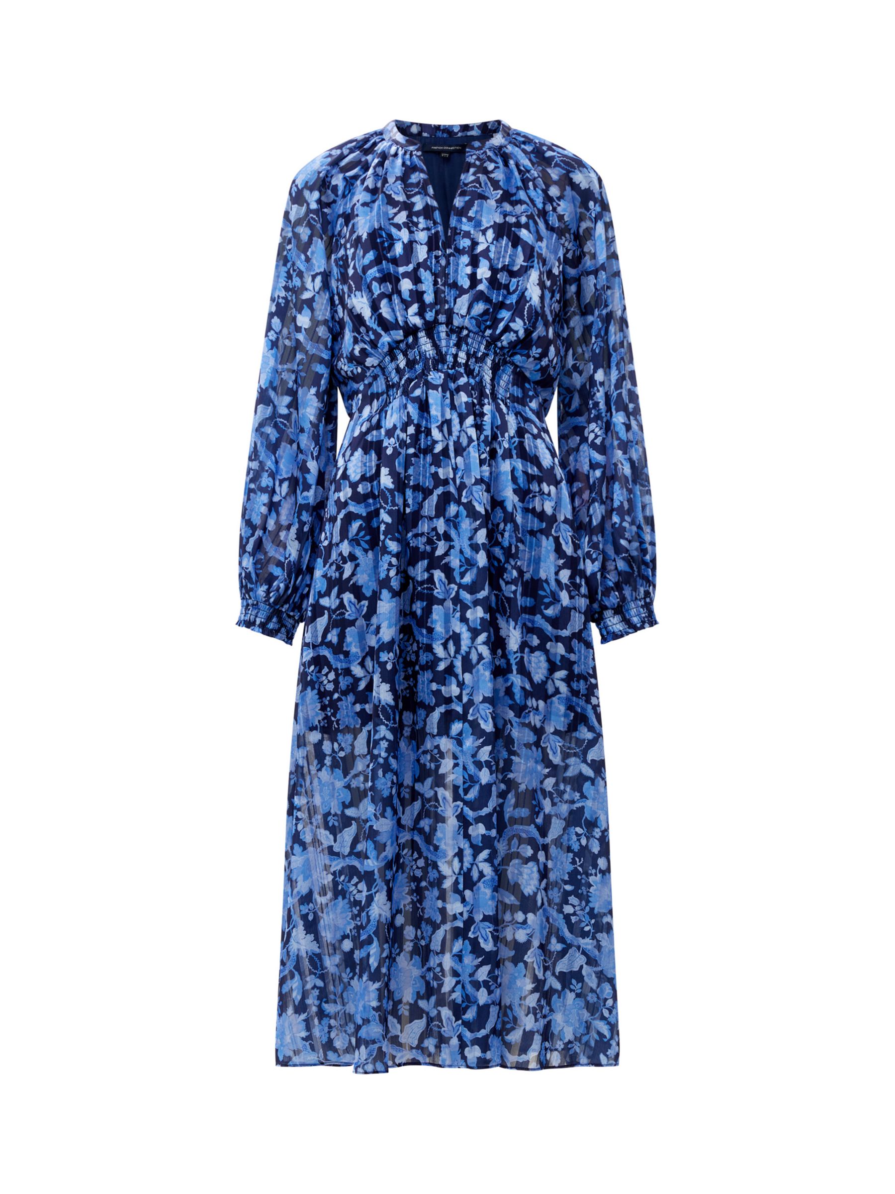 French Connection Cynthia Fauna Dress, Midnight Blue at John Lewis ...