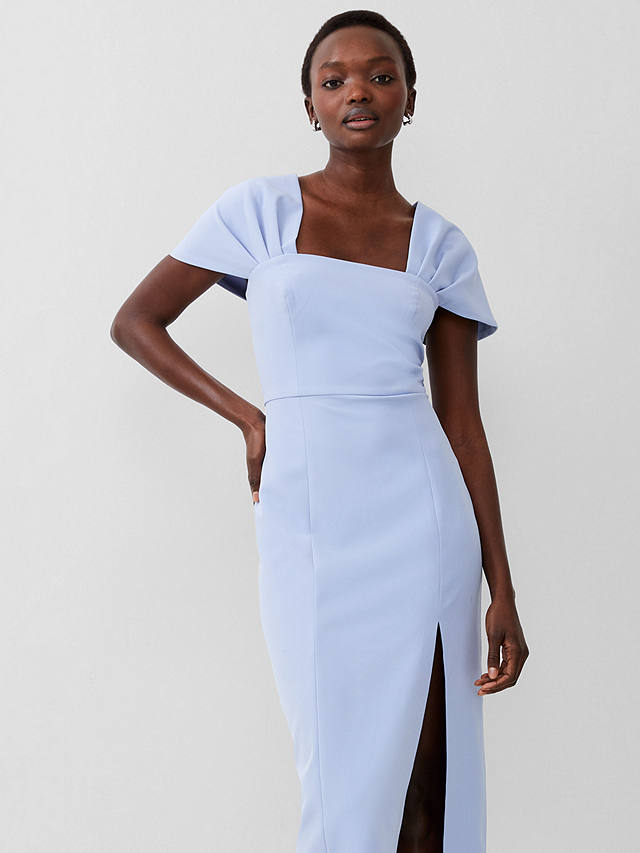 French Connection Echo Crepe Midi Dress, Cashmere Blue