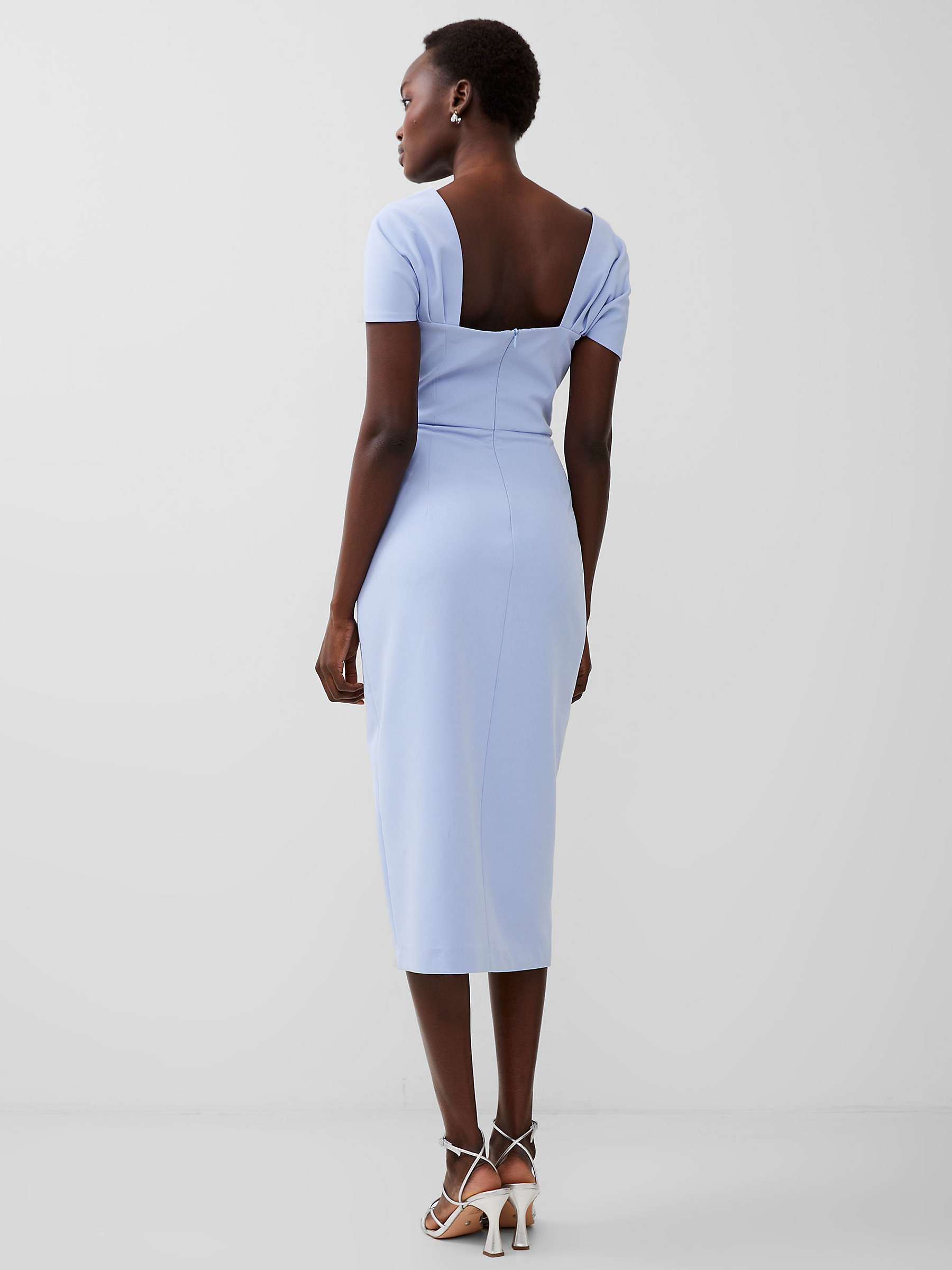 Buy French Connection Echo Crepe Midi Dress, Cashmere Blue Online at johnlewis.com