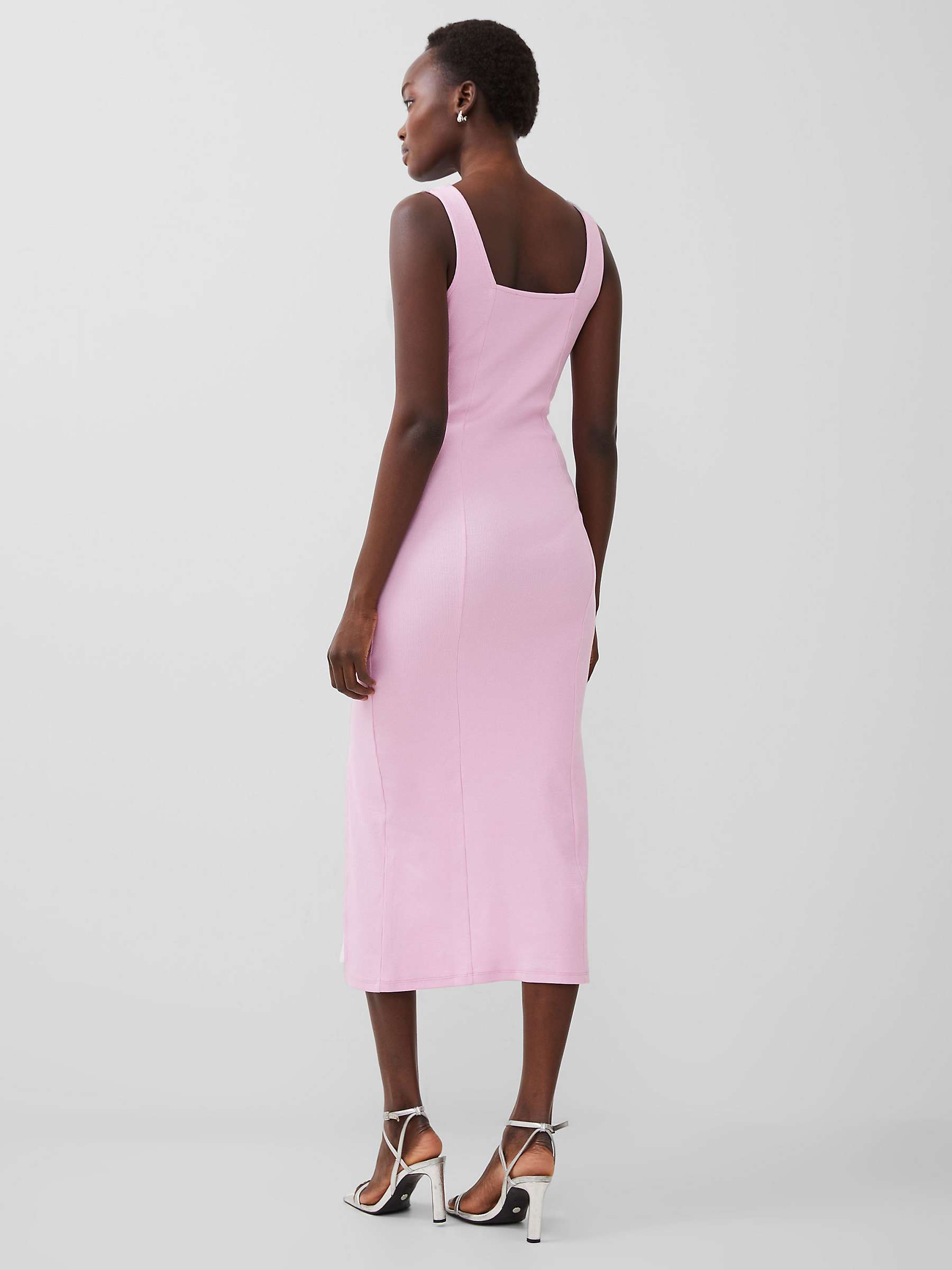 Buy French Connection Rassia Rib Square Neck Midi Dress Online at johnlewis.com