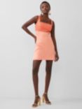 French Connection Darcy Embellished Crepe Mini Dress, Coral, Coral
