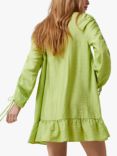 French Connection Faron Ruched Sleeve Mini Dress, Wasabi