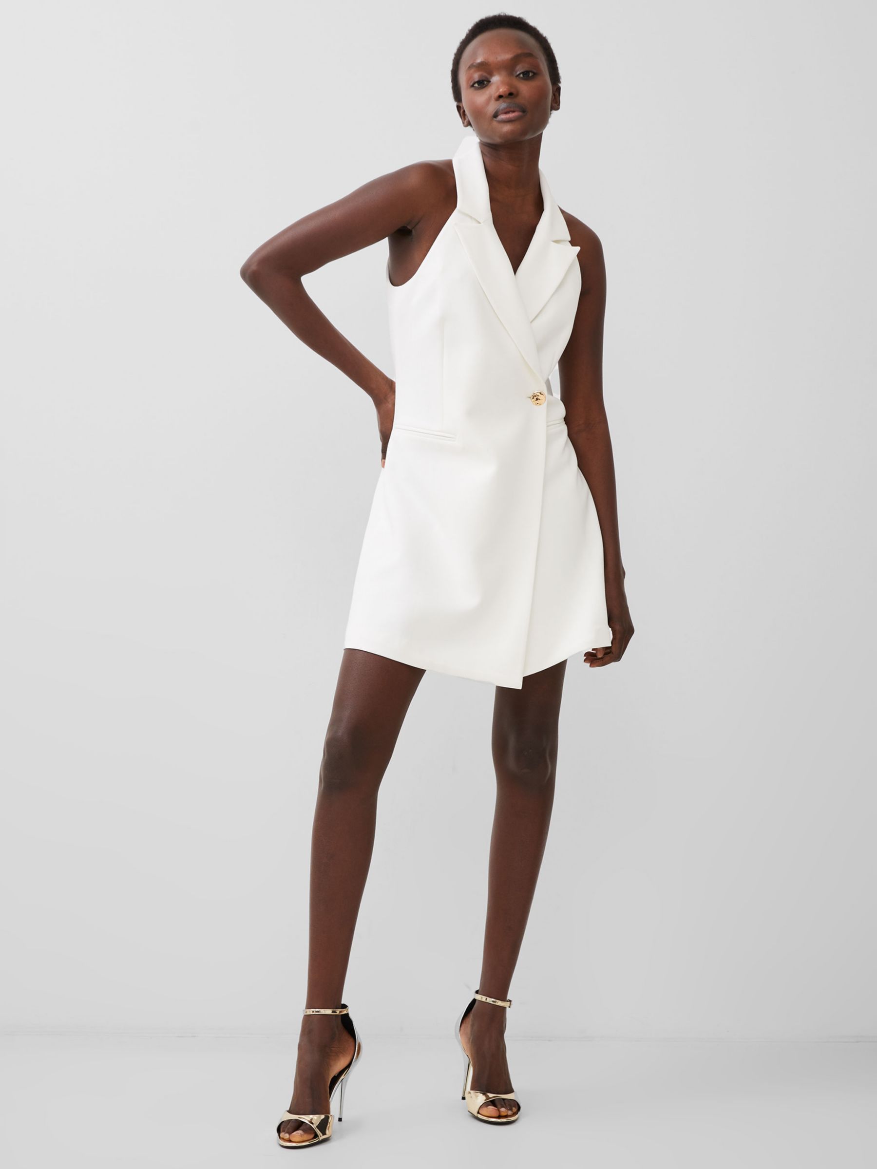 French Connection Whisper Mini Blazer Dress, Summer White, 6