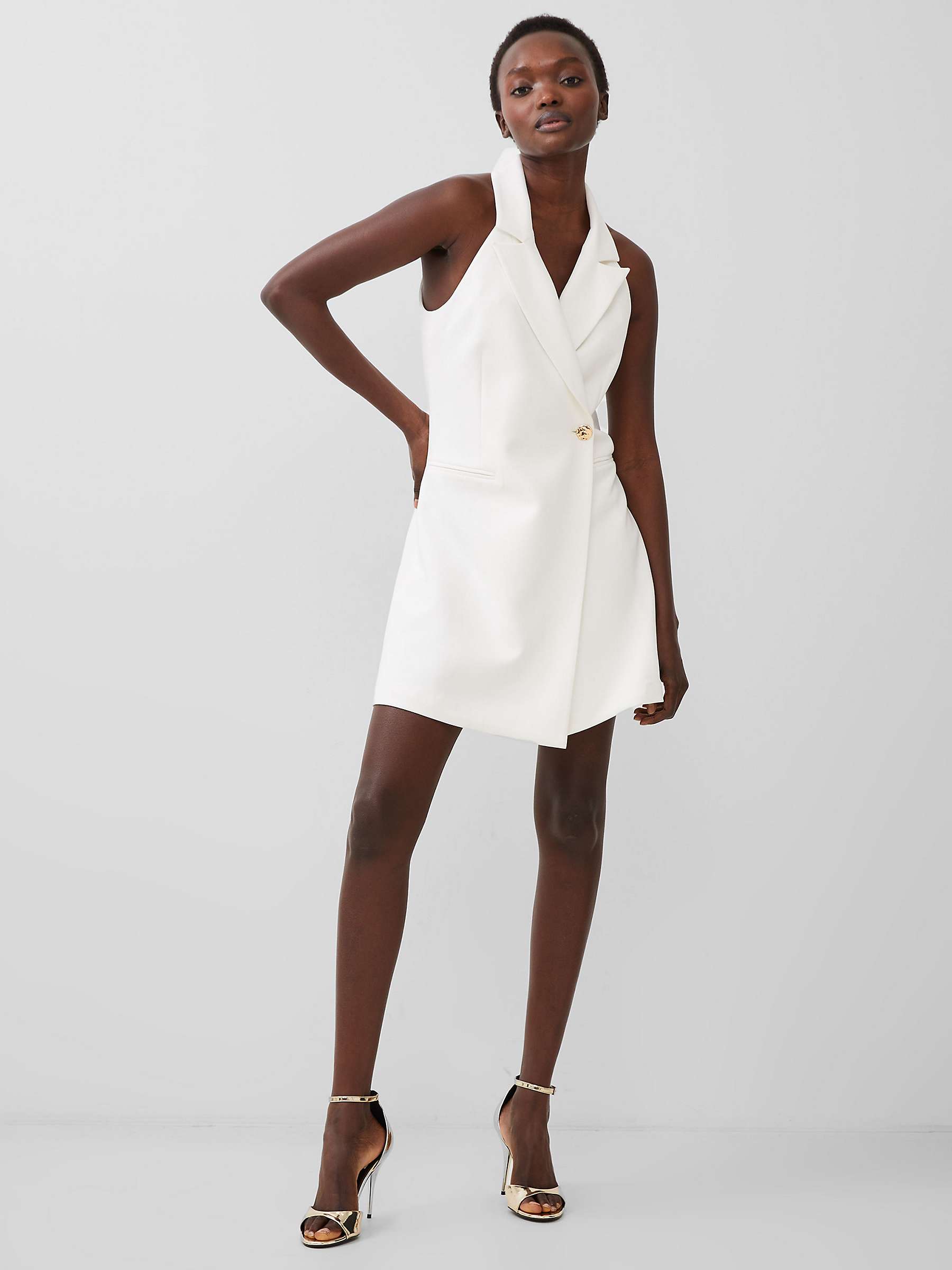 Buy French Connection Whisper Mini Blazer Dress, Summer White Online at johnlewis.com