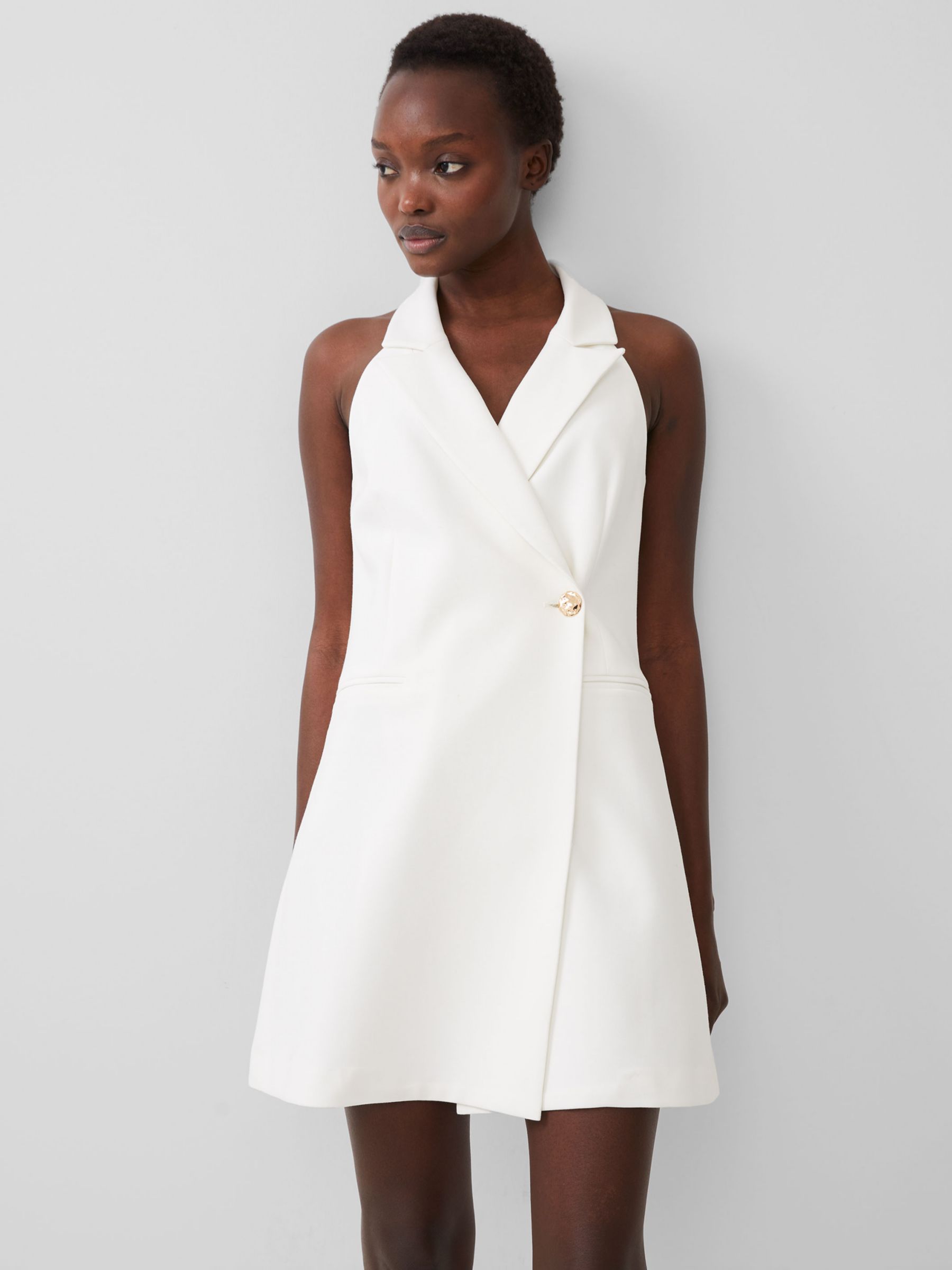 Buy French Connection Whisper Mini Blazer Dress, Summer White Online at johnlewis.com